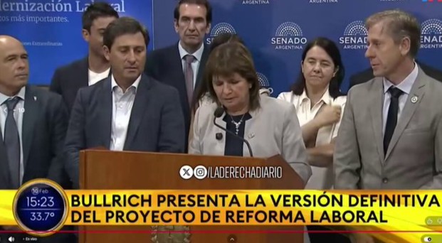 Bullrich confirmó que la reforma laboral llega al Senado con 28 modificaciones
