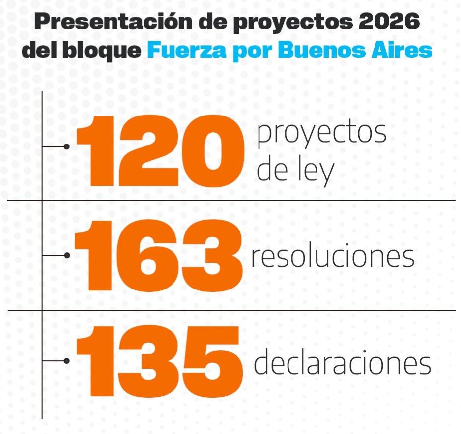 Inicio legislativo: Fuerza por Buenos Aires presentó la mitad de las leyes