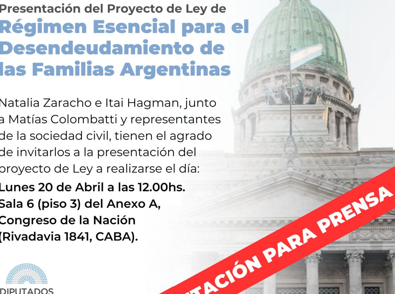 Diputados de Grabois presentan una iniciativa para abordar el sobreendeudamiento de las familias