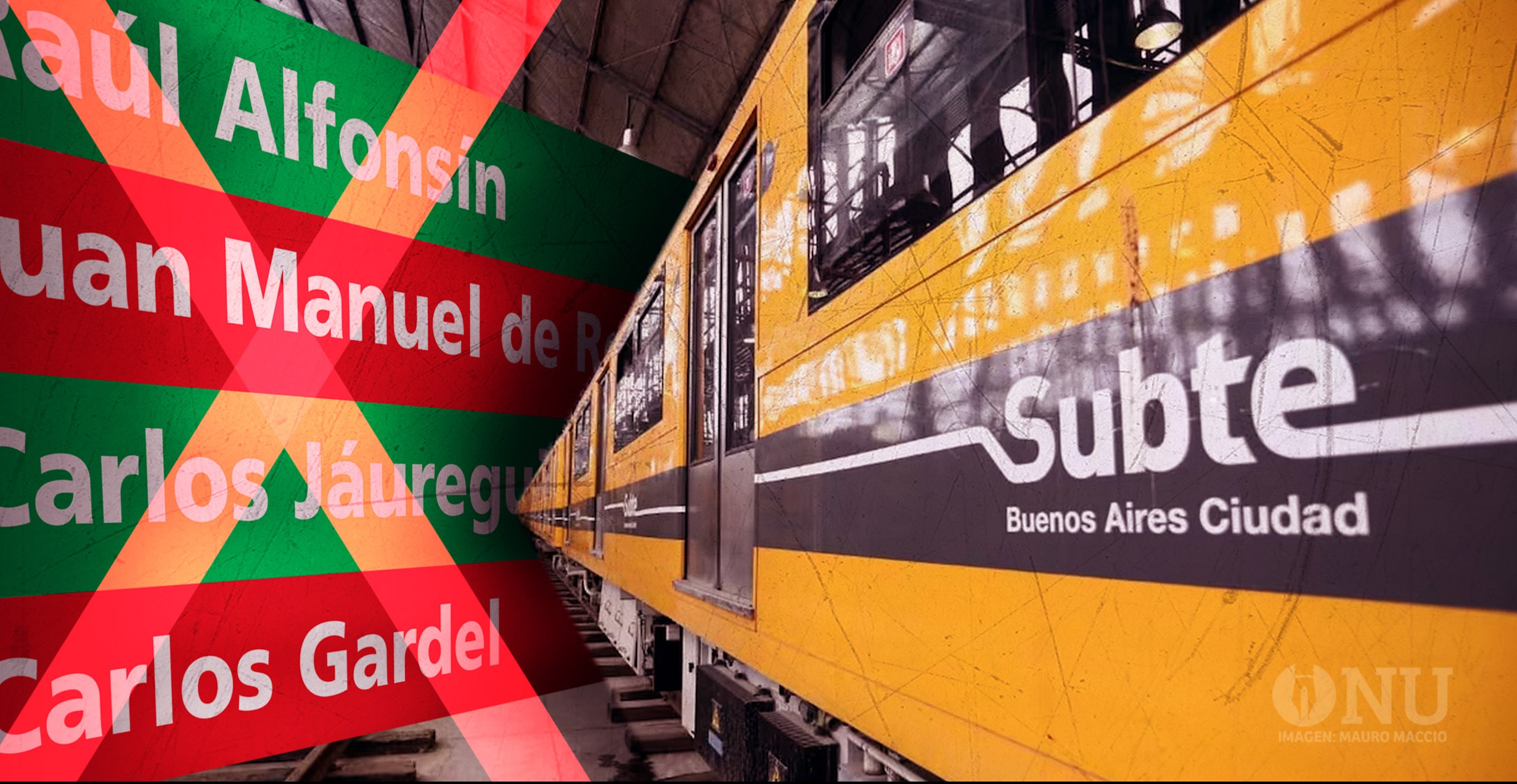Del Raúl Alfonsín a Carlos Jáuregui: los nombres que buscan cancelar en el subte