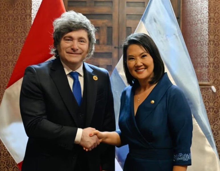 Milei y Fujimori dialogaron sobre economía y seguridad regional  