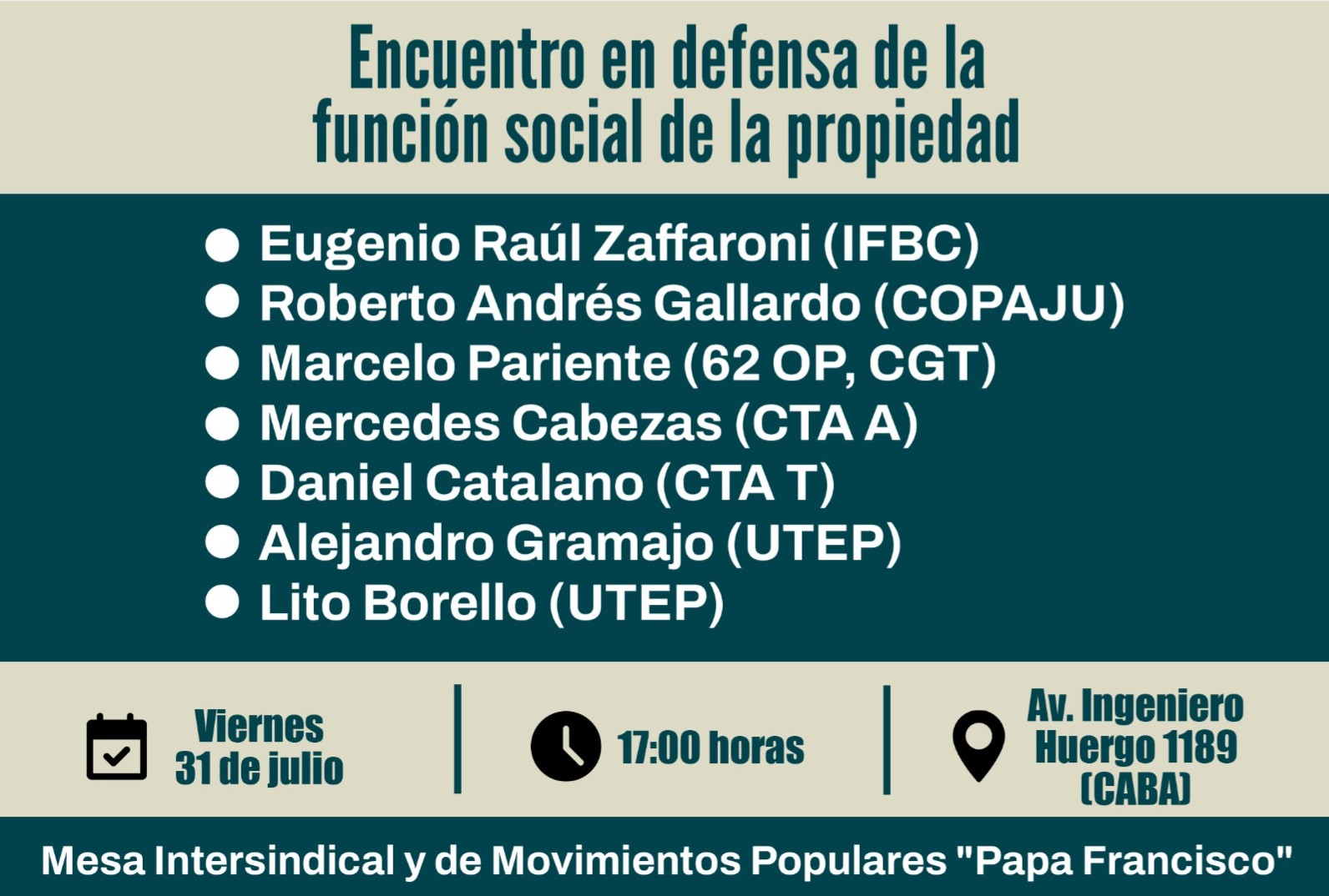 Encuentro en rechazo al proyecto de ley  de Inviolabilidad de la Propiedad Privada