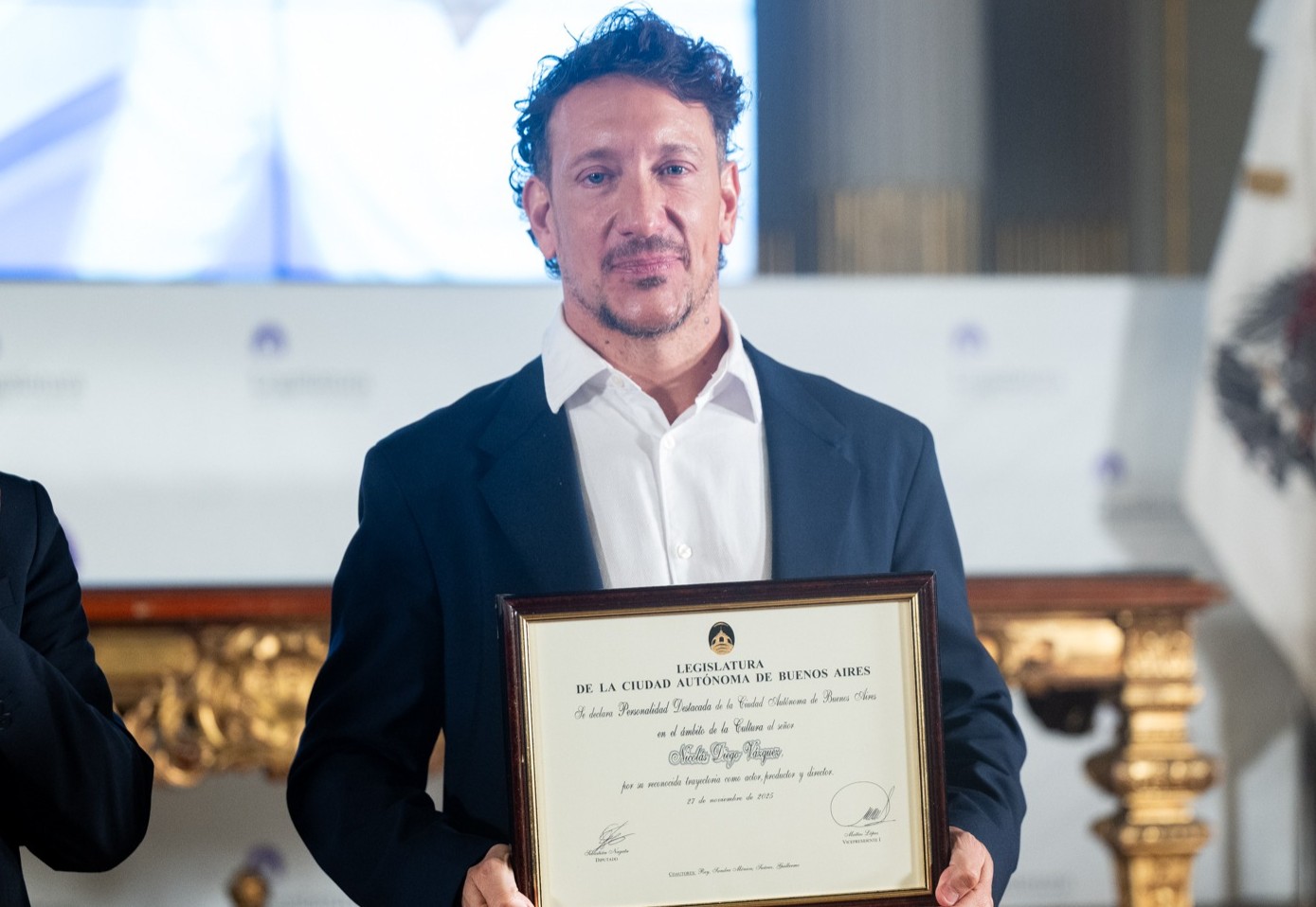 El actor Nicolás Vázquez es Personalidad Destacada de la Ciudad