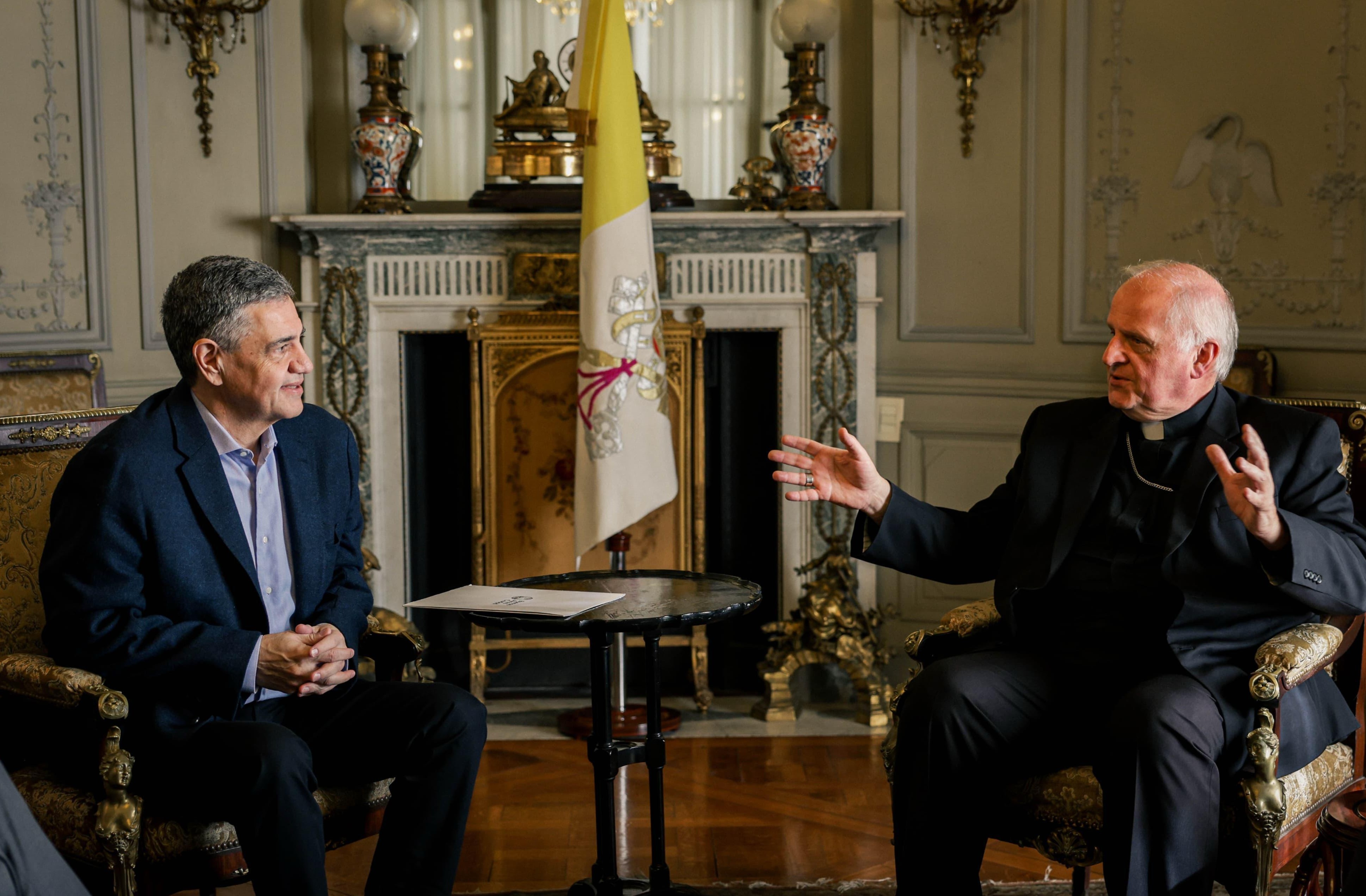 Jorge Macri se reunió con el nuevo nuncio apostólico Michael Wallace Banach