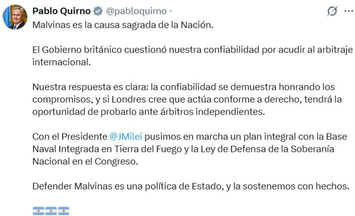 quirno malvinas