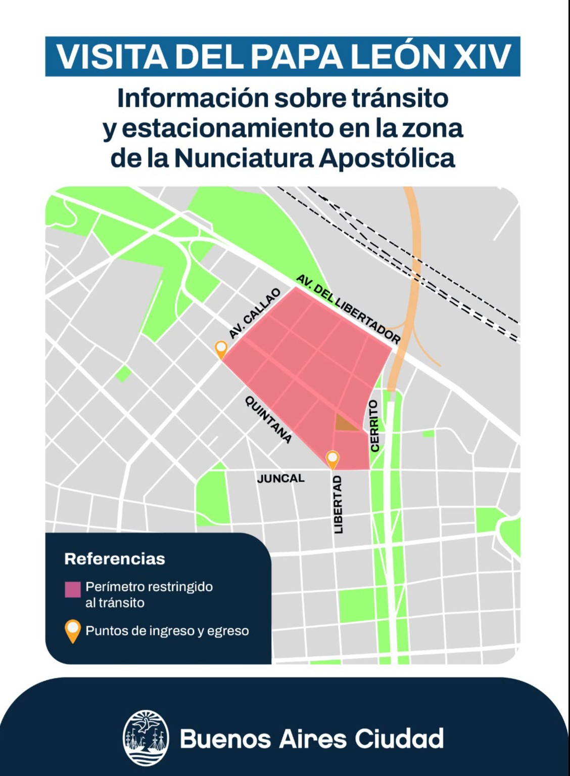 CABA: operativo de seguridad por la visita del Papa 
